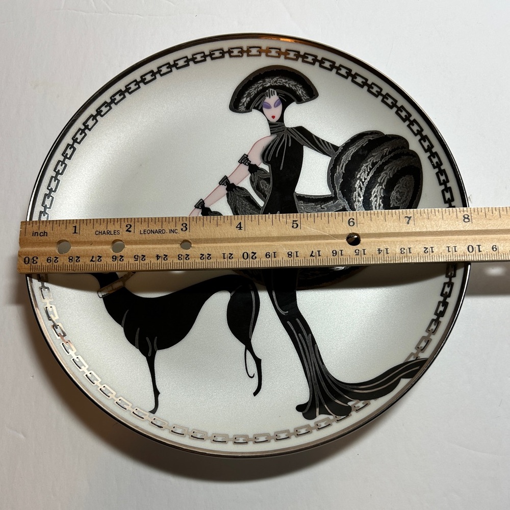 House of ERTE SYMPHONY IN BLACK Display D-8 1/8" Plate #F8673 Limited Edition - Picture 10 of 15